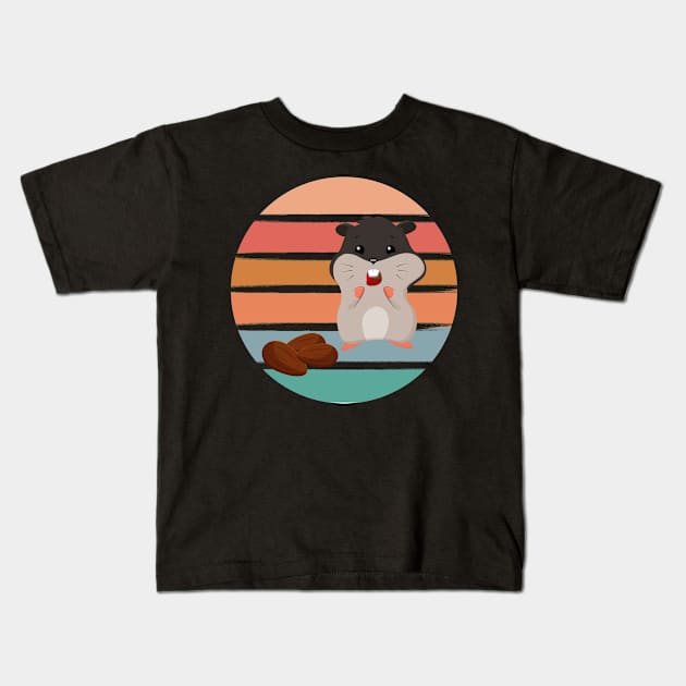 Cute Eating Hamster Kids T-Shirt by shirtsyoulike